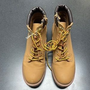 Tan lace boots